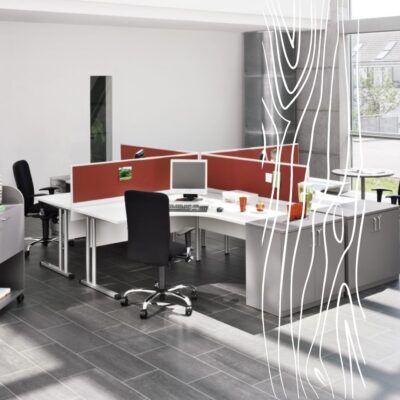 Nowoczesne biuro wyposażone w funkcjonalne meble biurowe Grajewo.